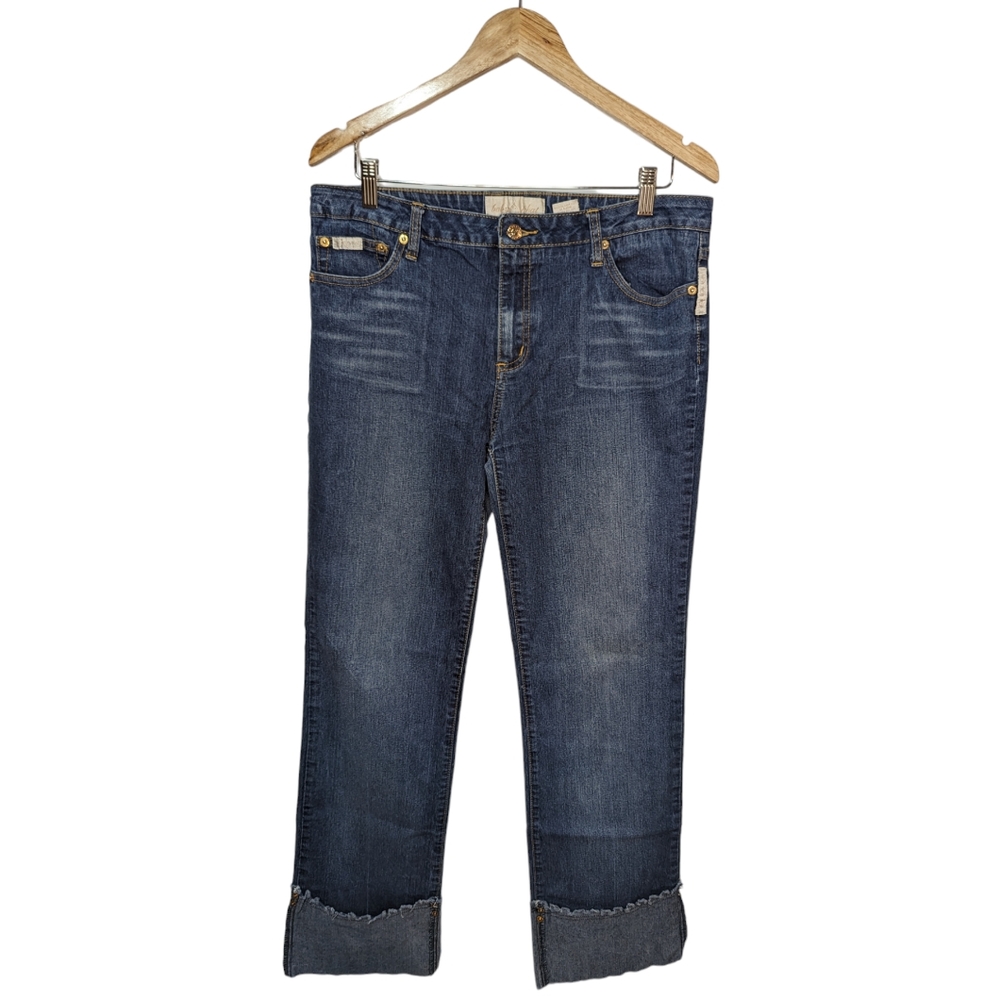 Baby Phat Cuffed Cropped Jeans Size 15